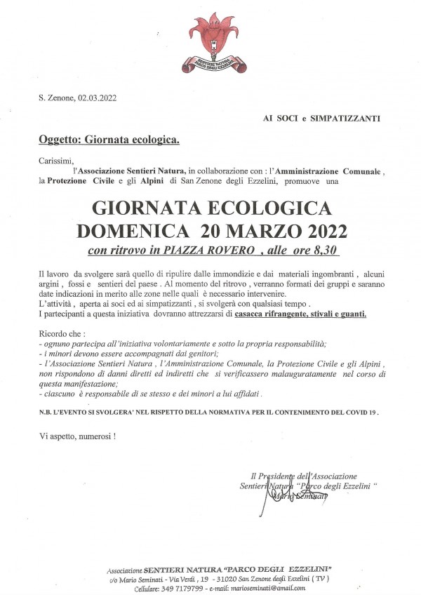 Giornata  ecologica 20 03 2022